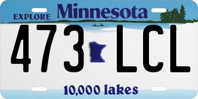MN license plate 473LCL