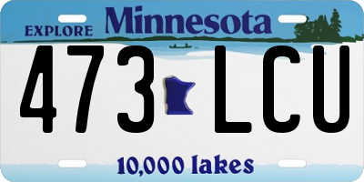 MN license plate 473LCU