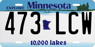 MN license plate 473LCW