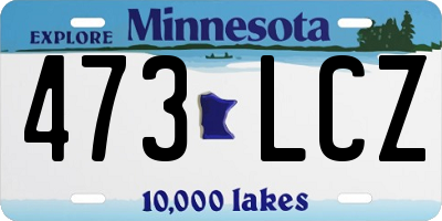 MN license plate 473LCZ