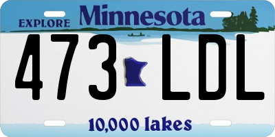 MN license plate 473LDL
