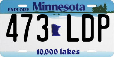 MN license plate 473LDP