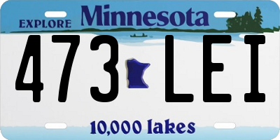 MN license plate 473LEI