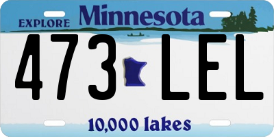 MN license plate 473LEL