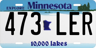 MN license plate 473LER