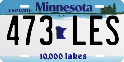 MN license plate 473LES