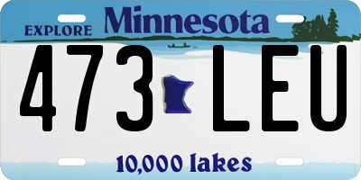MN license plate 473LEU