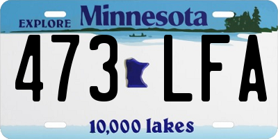 MN license plate 473LFA