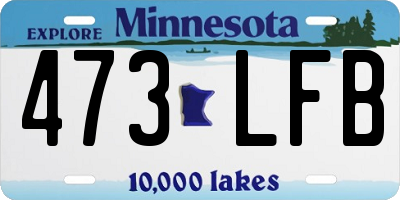MN license plate 473LFB