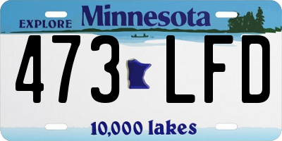 MN license plate 473LFD