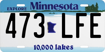 MN license plate 473LFE