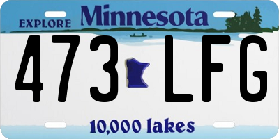 MN license plate 473LFG