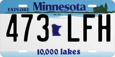 MN license plate 473LFH