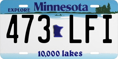 MN license plate 473LFI