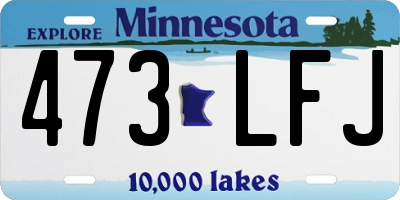 MN license plate 473LFJ
