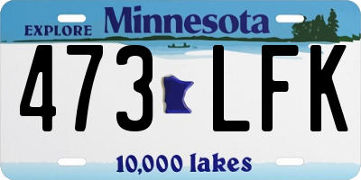 MN license plate 473LFK