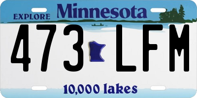 MN license plate 473LFM