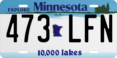 MN license plate 473LFN