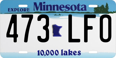 MN license plate 473LFO