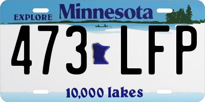MN license plate 473LFP