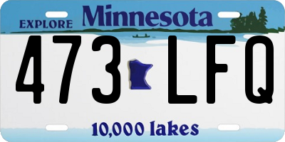 MN license plate 473LFQ