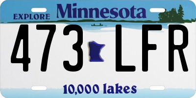 MN license plate 473LFR