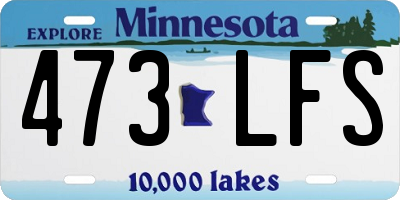 MN license plate 473LFS