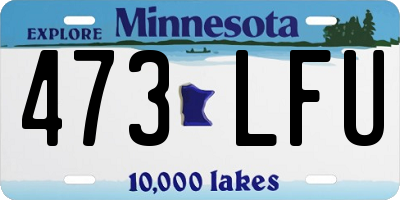 MN license plate 473LFU