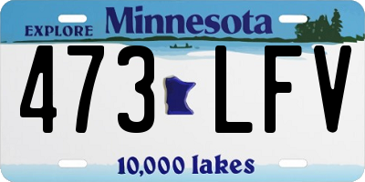 MN license plate 473LFV
