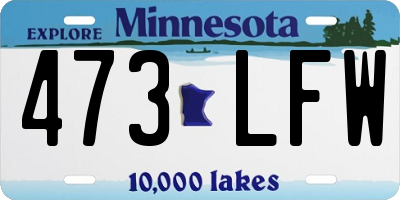 MN license plate 473LFW