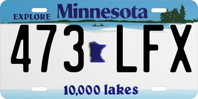 MN license plate 473LFX