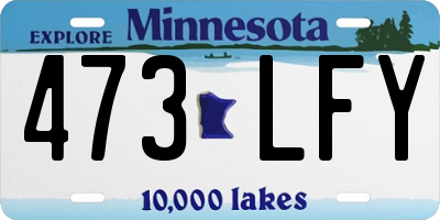 MN license plate 473LFY