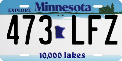 MN license plate 473LFZ