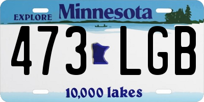 MN license plate 473LGB