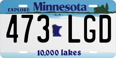 MN license plate 473LGD