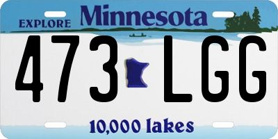 MN license plate 473LGG