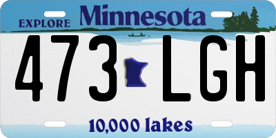 MN license plate 473LGH