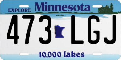 MN license plate 473LGJ