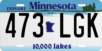 MN license plate 473LGK