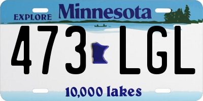 MN license plate 473LGL