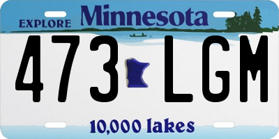 MN license plate 473LGM