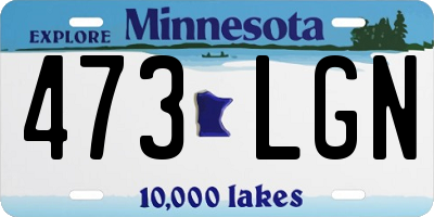 MN license plate 473LGN