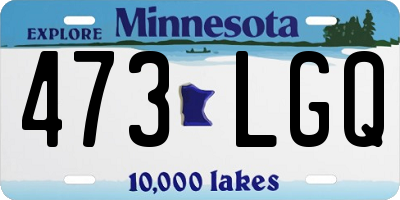 MN license plate 473LGQ