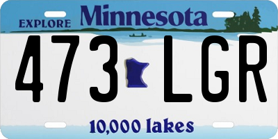 MN license plate 473LGR