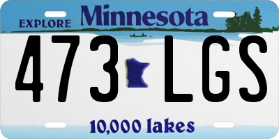 MN license plate 473LGS