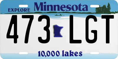 MN license plate 473LGT