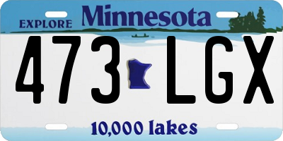 MN license plate 473LGX