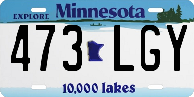 MN license plate 473LGY