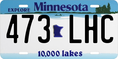 MN license plate 473LHC