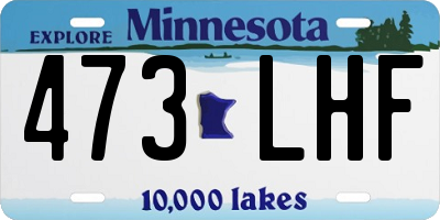 MN license plate 473LHF
